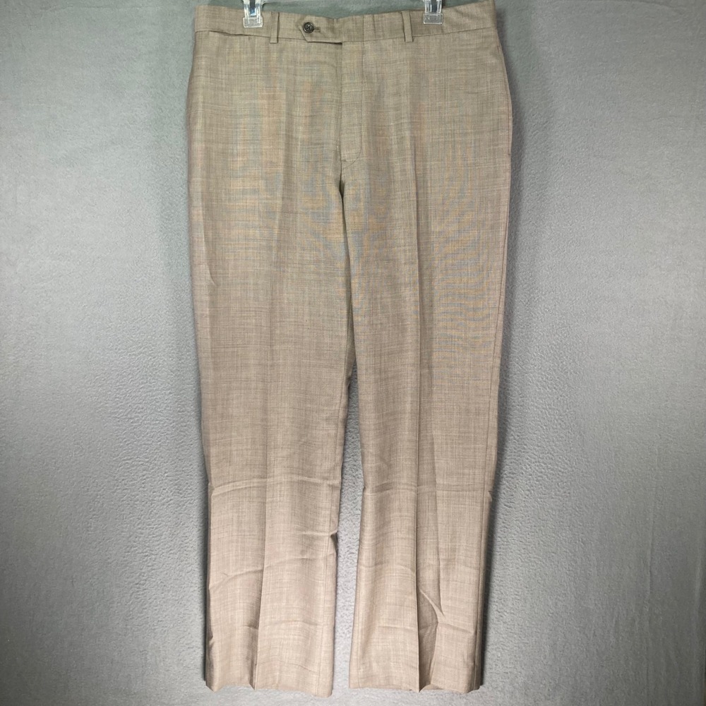 Tommy Hilfiger Men's Wool Blend Dress Pants Slacks Tan‎ Size 36x30 Pleated
